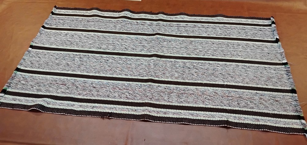 Saddle Blanket Grey, Black 57 x 30 inches