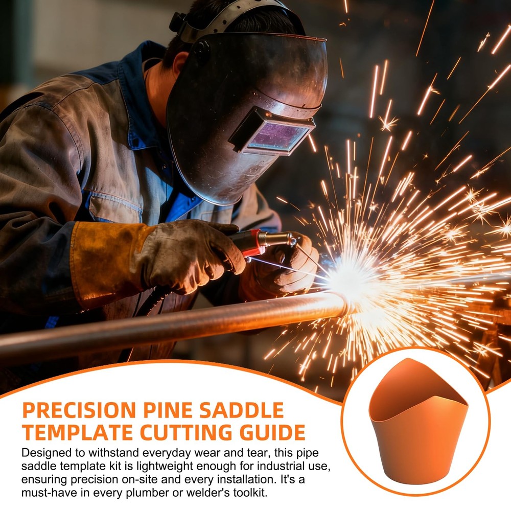 10 Pcs Pipe Saddle Template Cutting Guide Set, Precision Wrap Around Pipe...