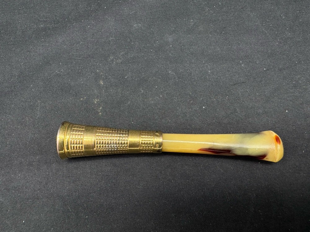 Vintage Sterling Silver Bakelite Cigarette Holder, 2 7/8"