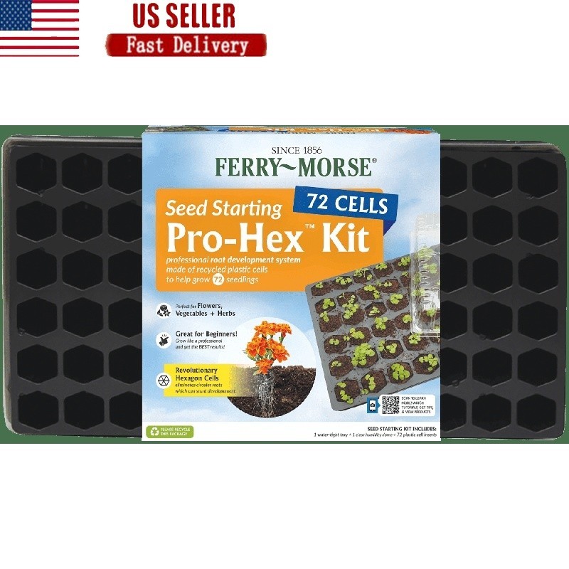 Pro Hex Seed Starting Tray 72 Cells Reusable Plant Seedling Root Development New
