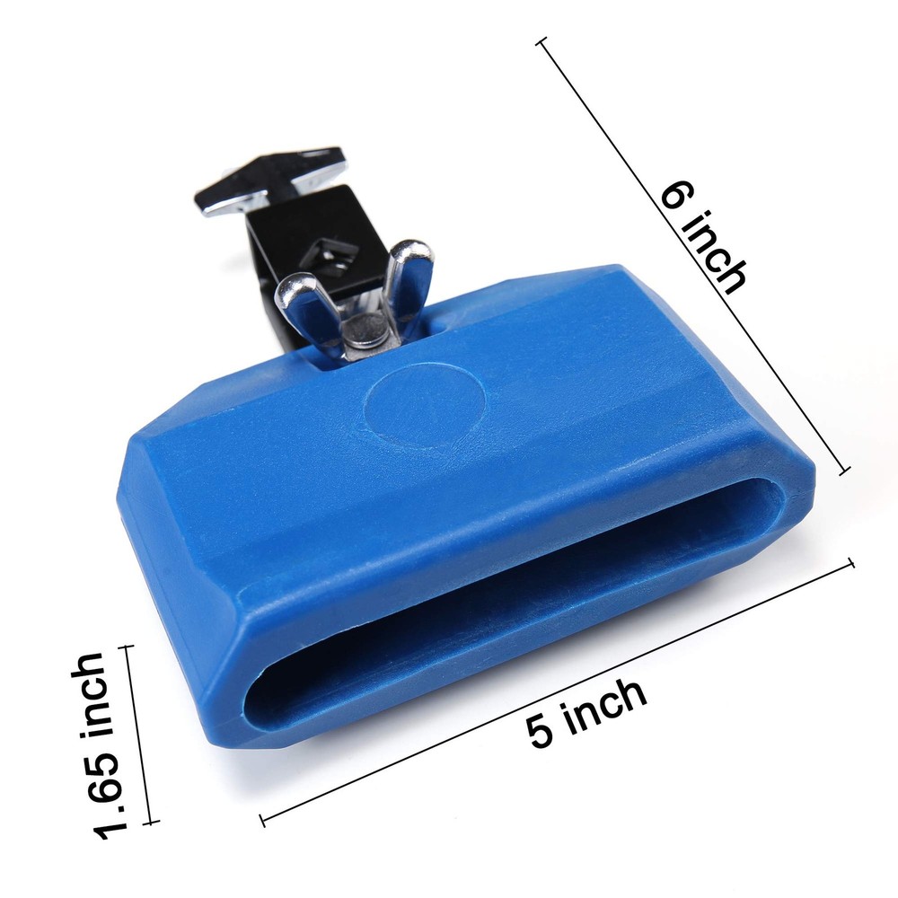 Blue Plastic Musical Percussion Block, Latin Drum Instrument