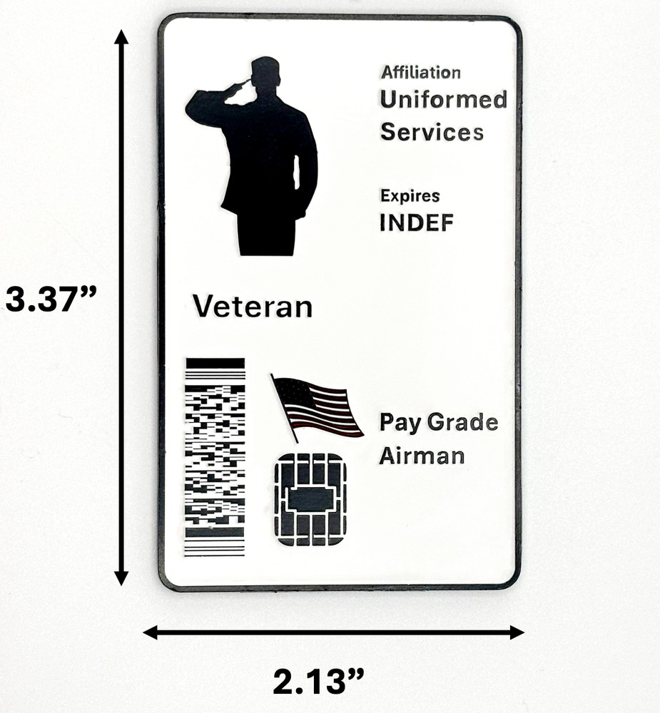 US Air Force Veteran ID Shaped Challenge Coin