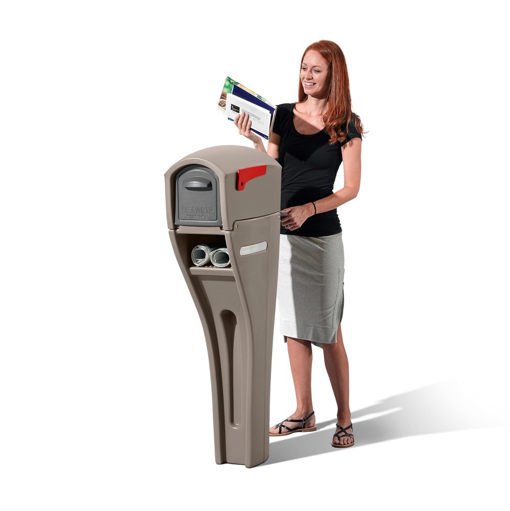Mailmaster Streamline Mailbox & Post, Weather Resistant, Large Mocha