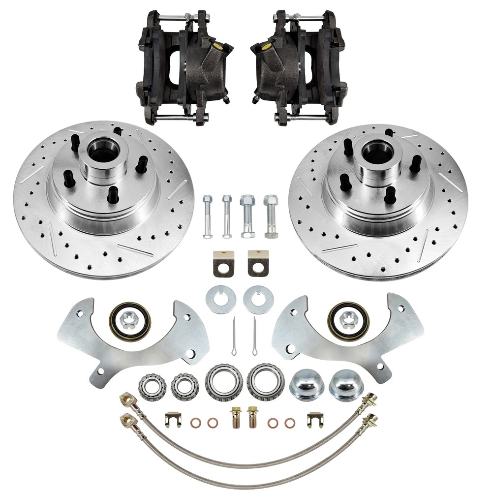 For 57-64 Ford full size front disc brake conversion calipers black