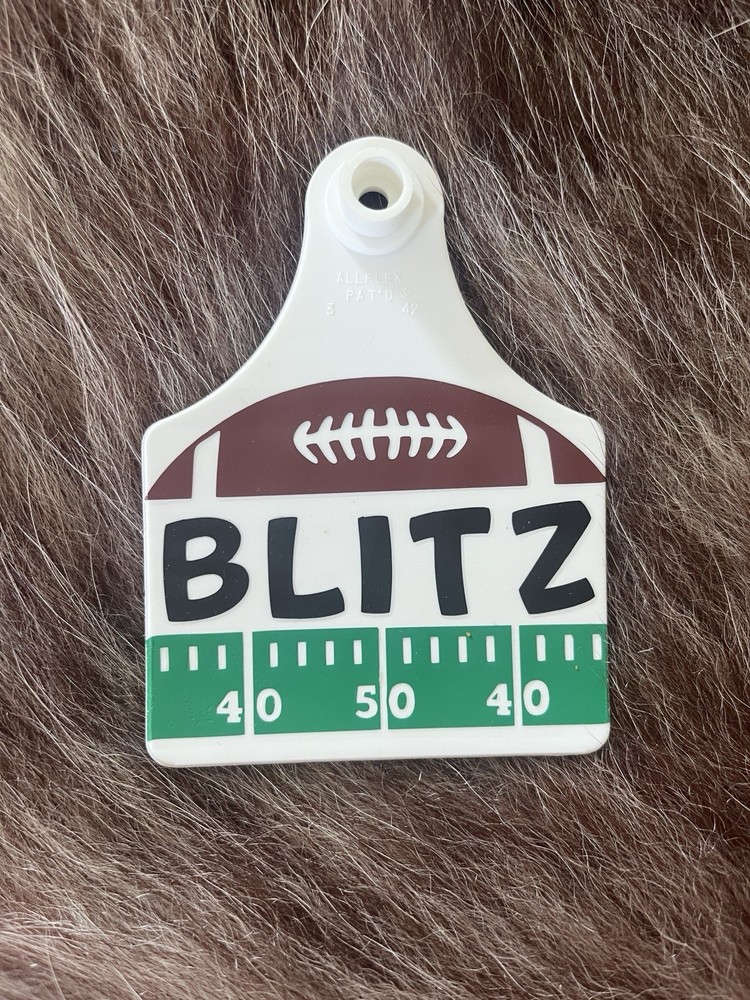 “Blitz” Allflex Maxi Livestock Tag Custom Designed