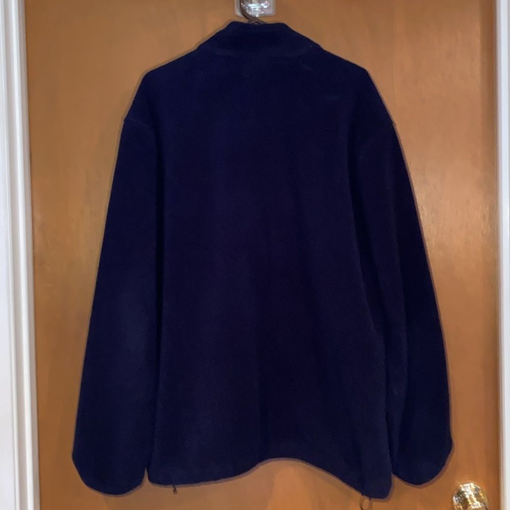 Mens Lands end quarter zip pull over jacket blue size 36-38