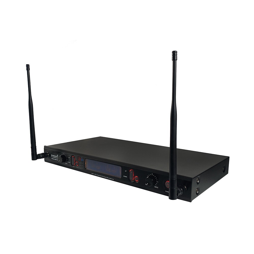 Wireless Microphones System Dynamic 2Channel Handheld Mic Karaoke UHF Microphone