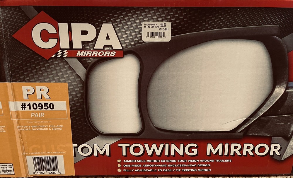 CIPA Custom Towing Mirror Set For 2014-18 Chevy/GMC Full Size Pickups