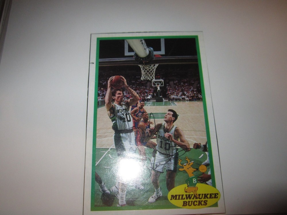 FRANK BRICKOWSKI MILWAUKEE BUCKS AUTOGRAPH ON CUTOUT W/COA