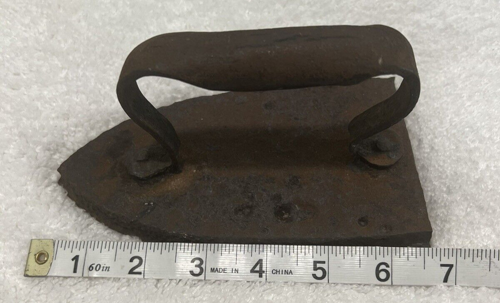 Antique Cast Iron Primitive Iron Wrought Iron Ironing Tool Fire Pit Iron OLD