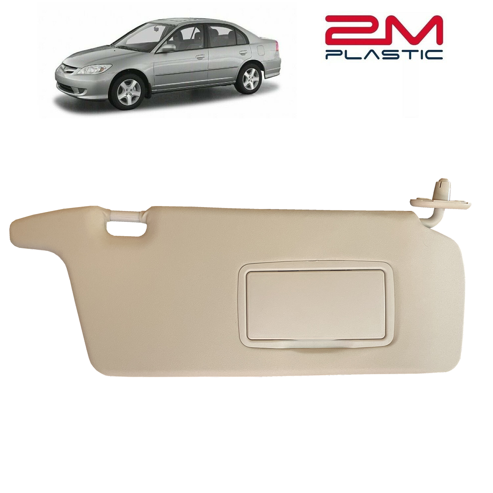 Sun Visor For Honda Civic 2001 2002 2003 2004 2005 Left + Right Beige 2MPLASTIC