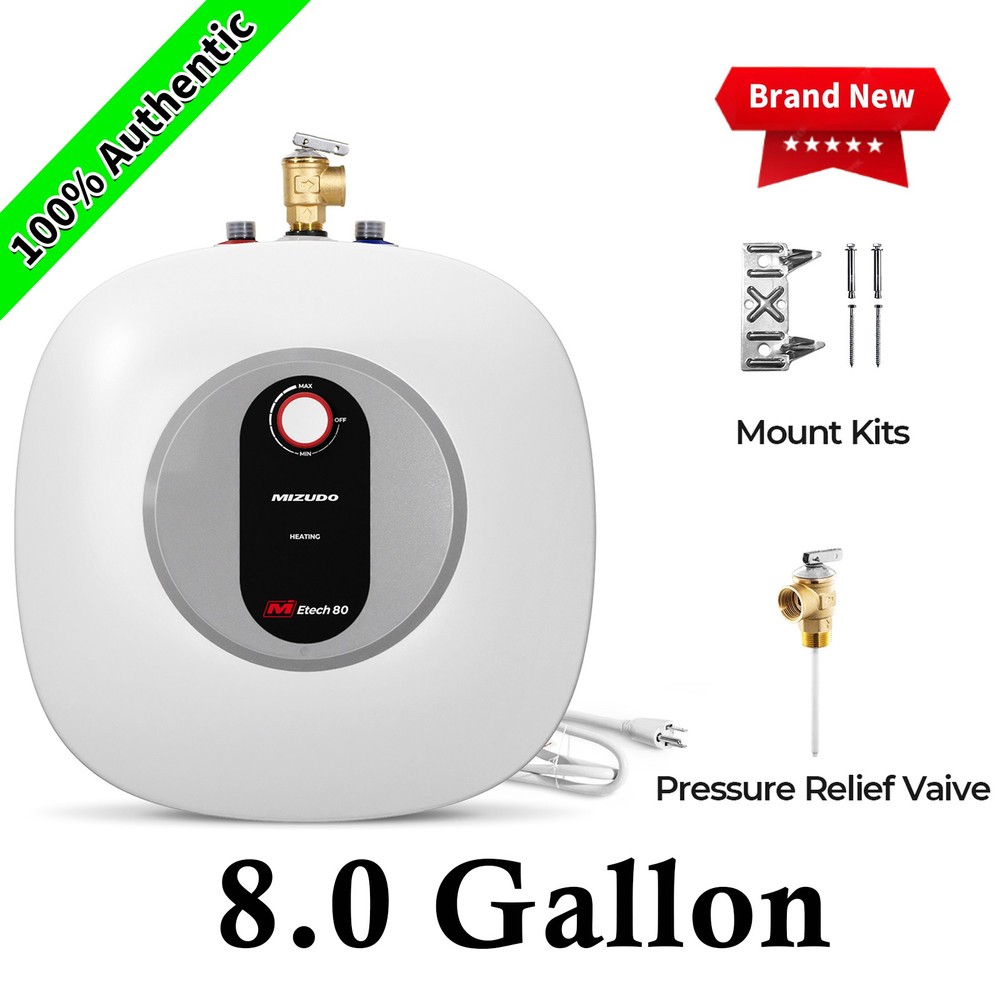 8 Gallon 1440W Electric Water Heater for RV, Wall/Floor Mount, Sink & Shower
