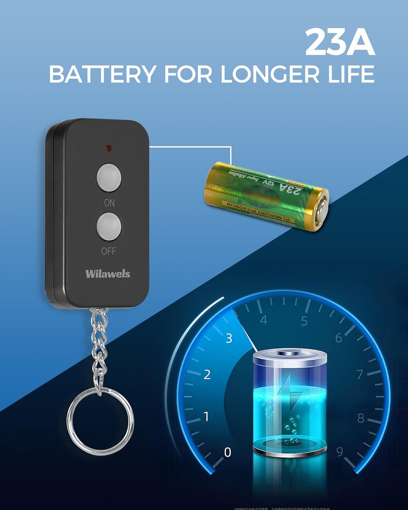 Remote Control Outlet Plug Wireless on off Power Switch, Black Remote Light Swit