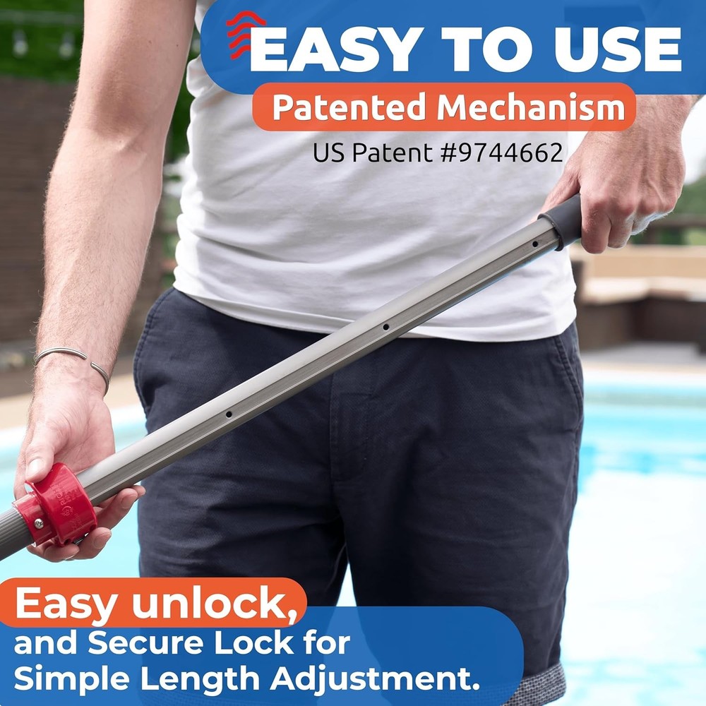 ProTuff 16ft Heavy Duty Telescopic Pool Pole–Unconditional Lifetime Replacement