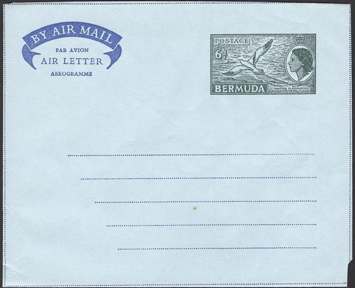 BERMUDA, 1960. QEII Aerogramme H&G 7, Mint