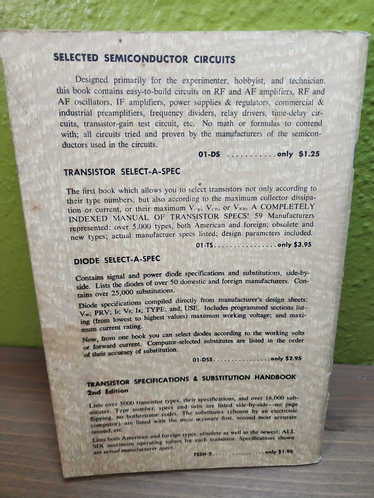 Selected Semiconductor Circuits A TechPress Publication first Edition 1964