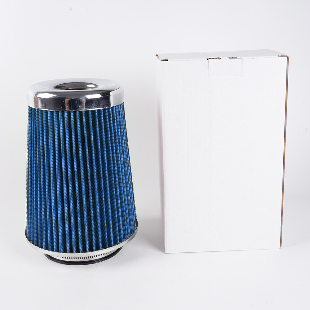 3", 3.5", 4" Inlet Long Performance High Flow Cold Air Intake Cone Dry Filter