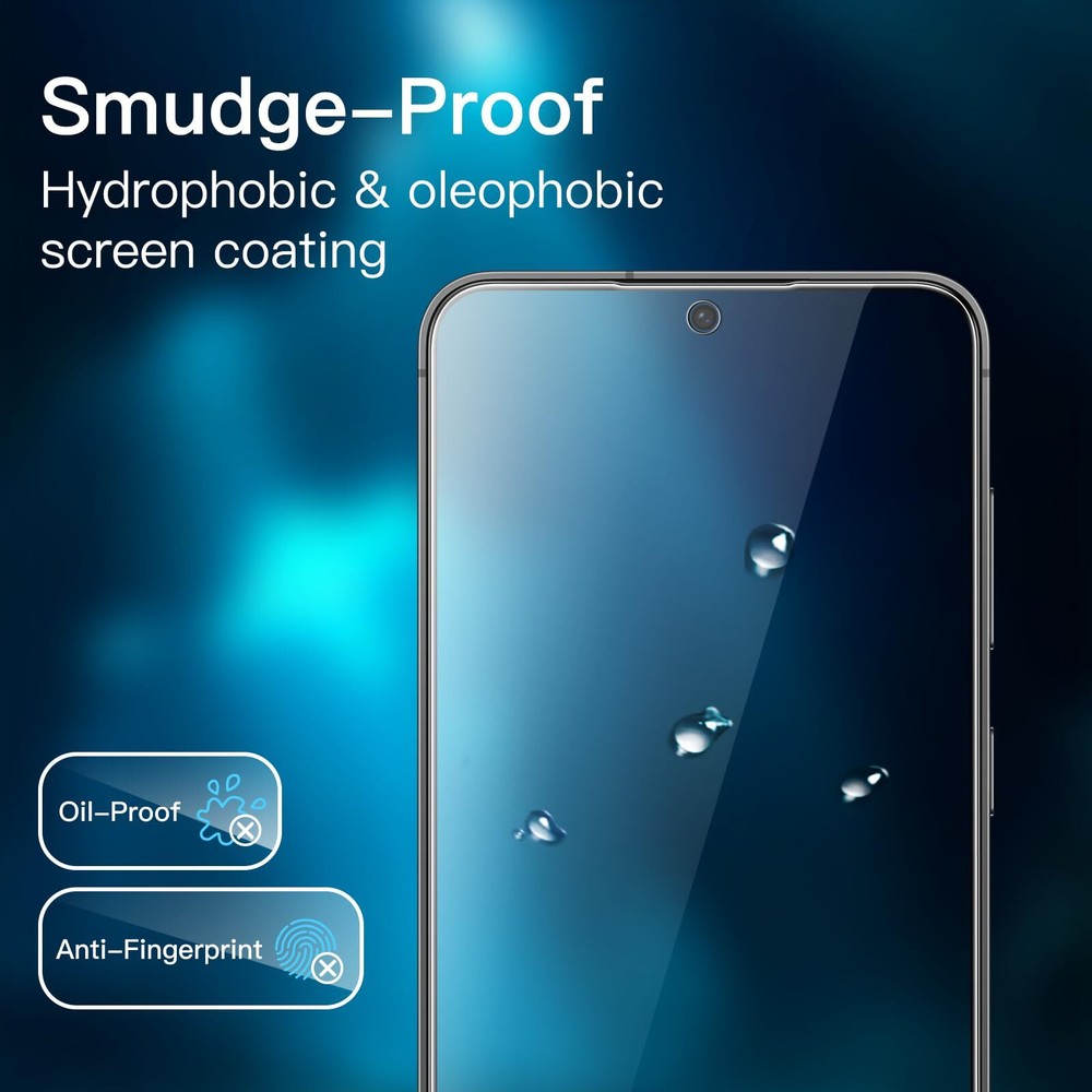 Screen Protector for Samsung Galaxy S24 FE with Camera Lens Protector, 2-Pack