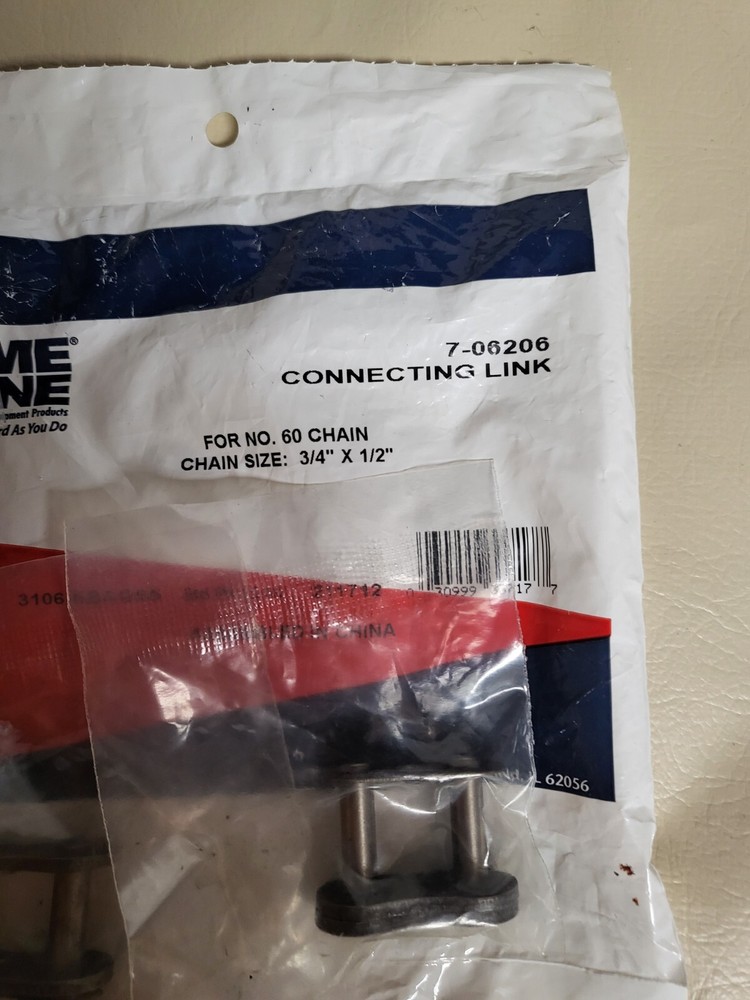 Chain Connecting Link #60 Chain 3/4 X 1/2