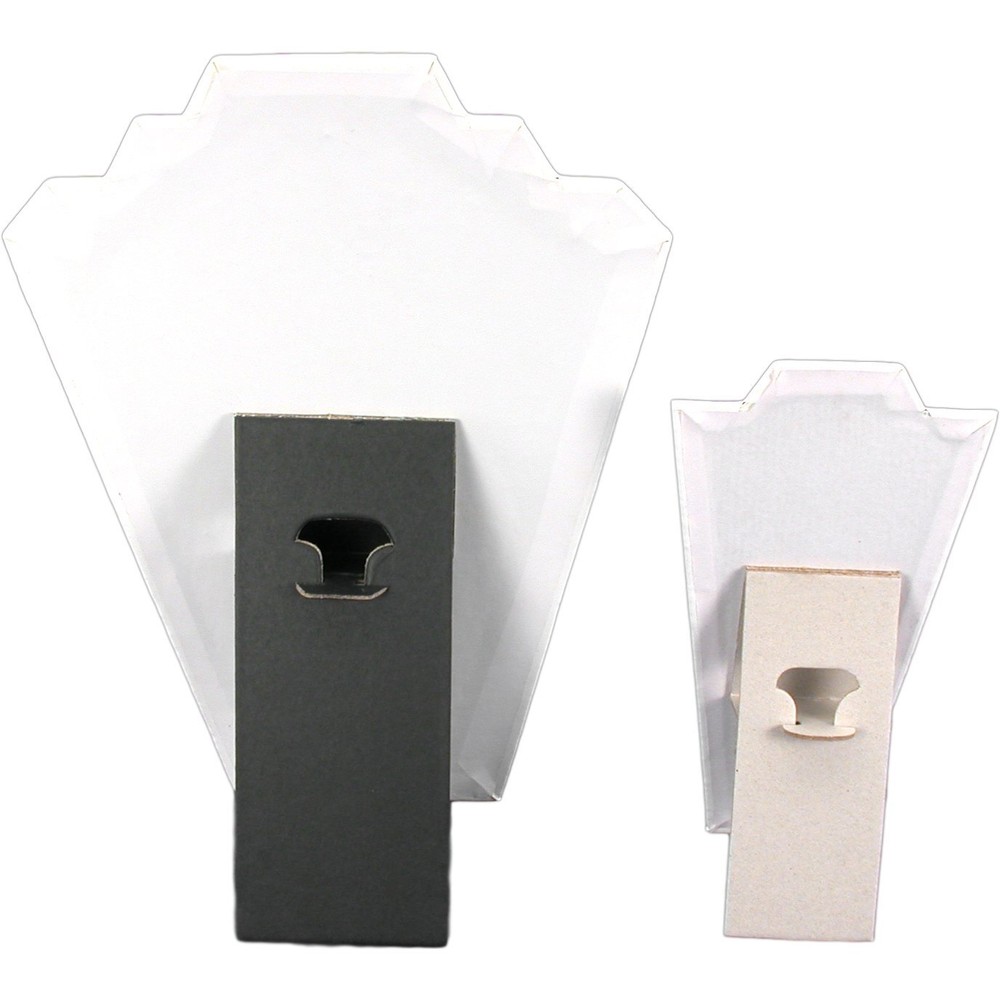 White Leatherette Large Jewelry Display 8 Pc Set