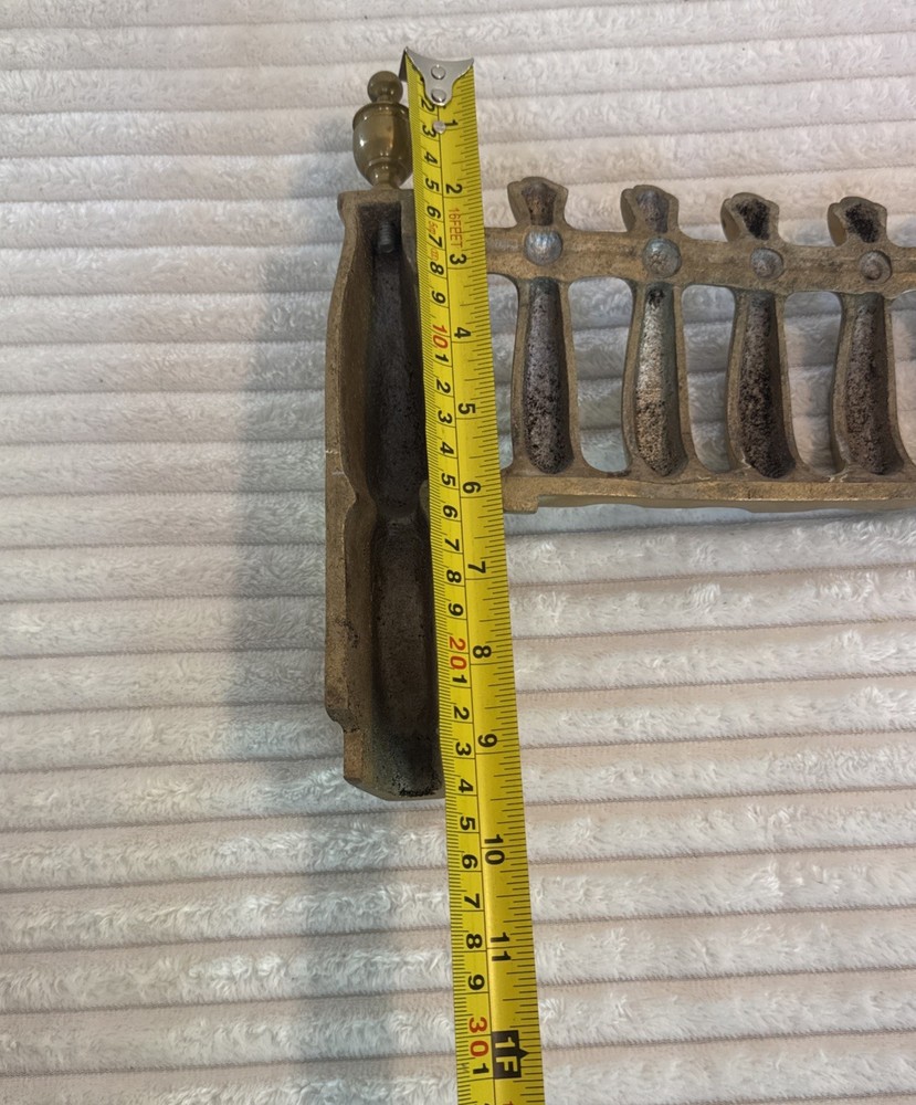 Vintage Solid Brass Fire Grate Front Fret Fireplace Guard Approx 15.5" Width
