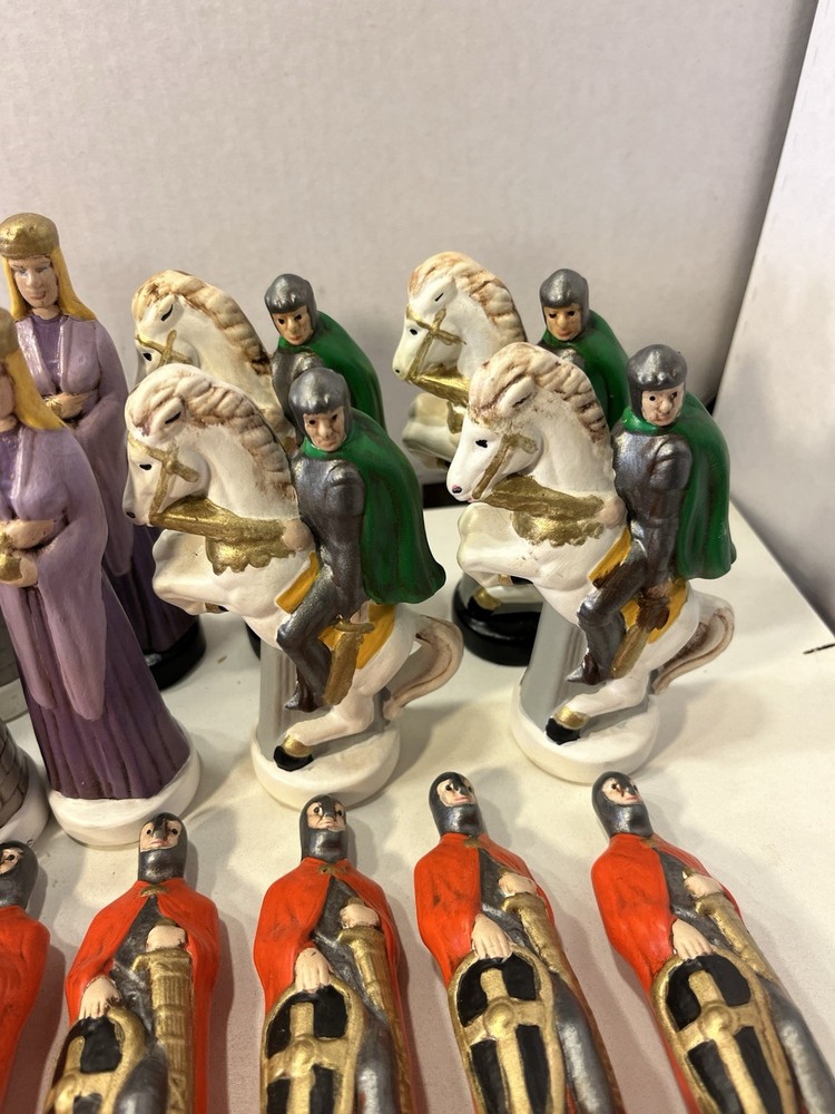 Hand Painted China Pottery Chess Set