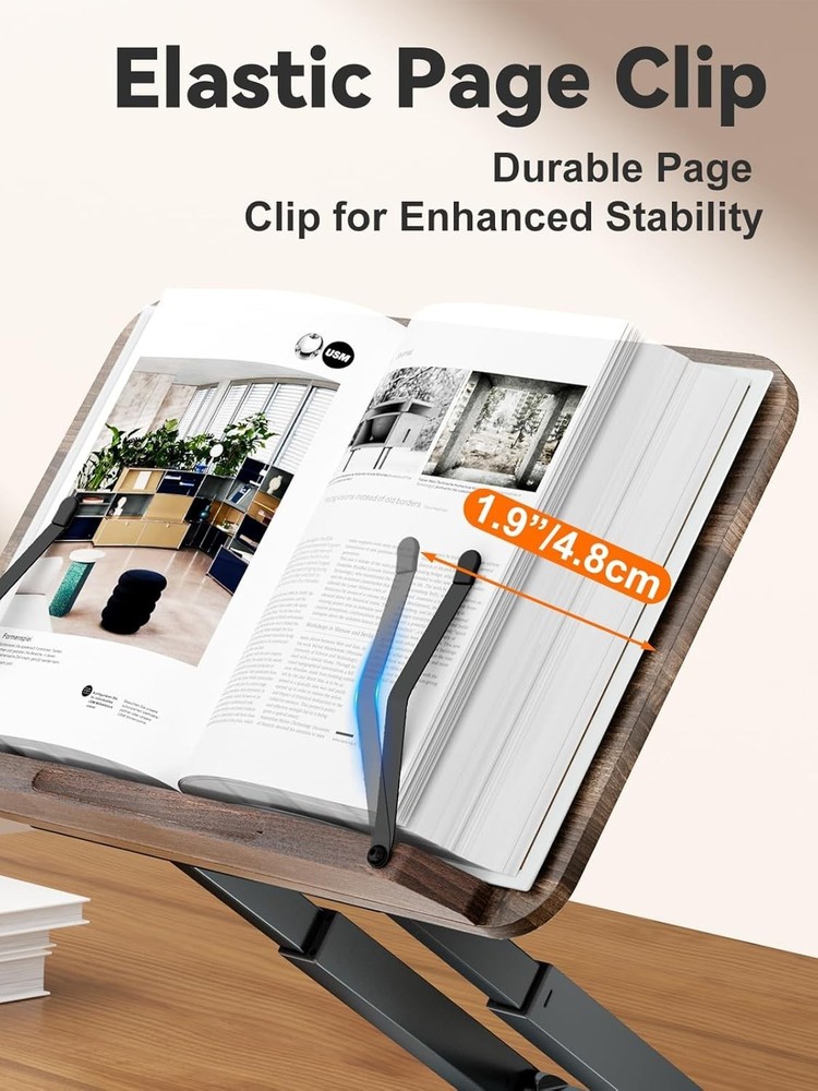Book Stand Telescopic Book Holder Stand Adjustable Height Pull Out Design