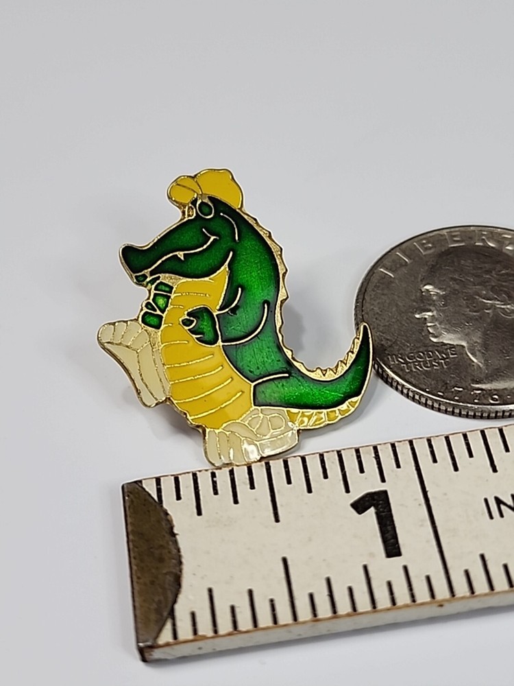 Marching Cartoon Alligator Lapel Pin