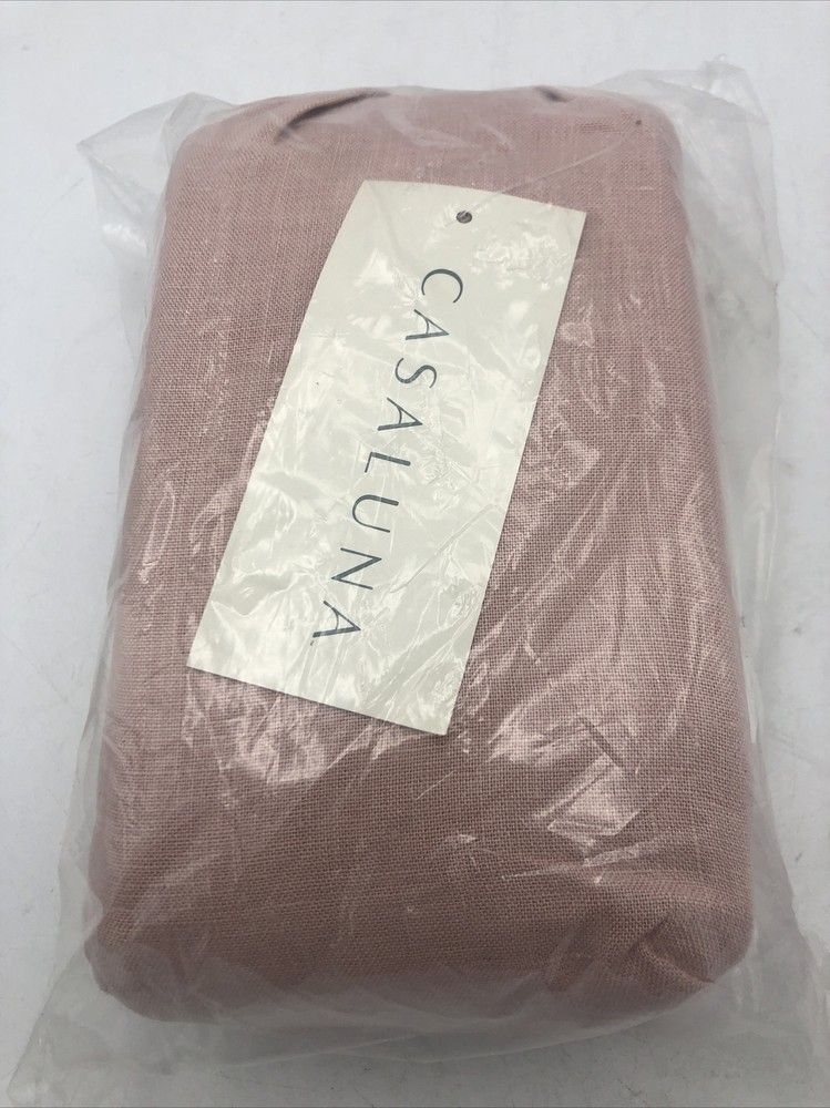 Casaluna King 100% Washed Hemp Solid Pillowcase Set Mesa Pink