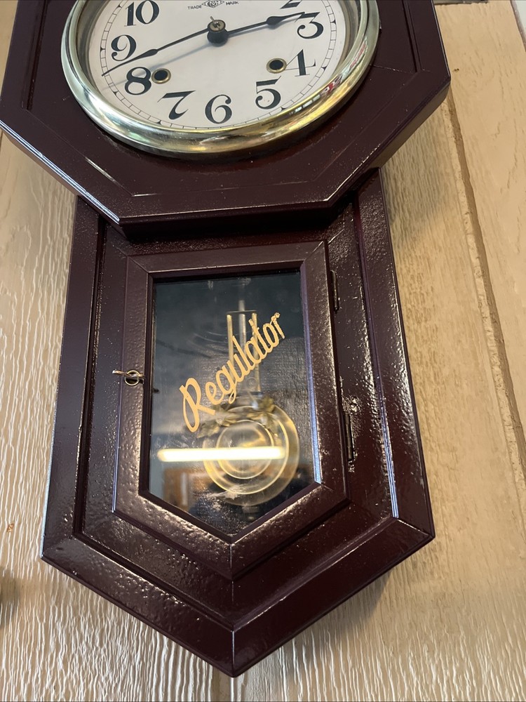 ANTIQUE TRADE MARK PENDULUM REGULATOR WALL CLOCK