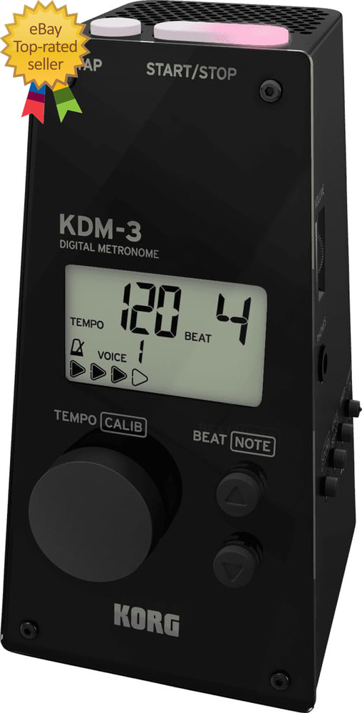 KDM-3 Digital Metronome W/ Memory Backup and Auto Powe Off Function Black