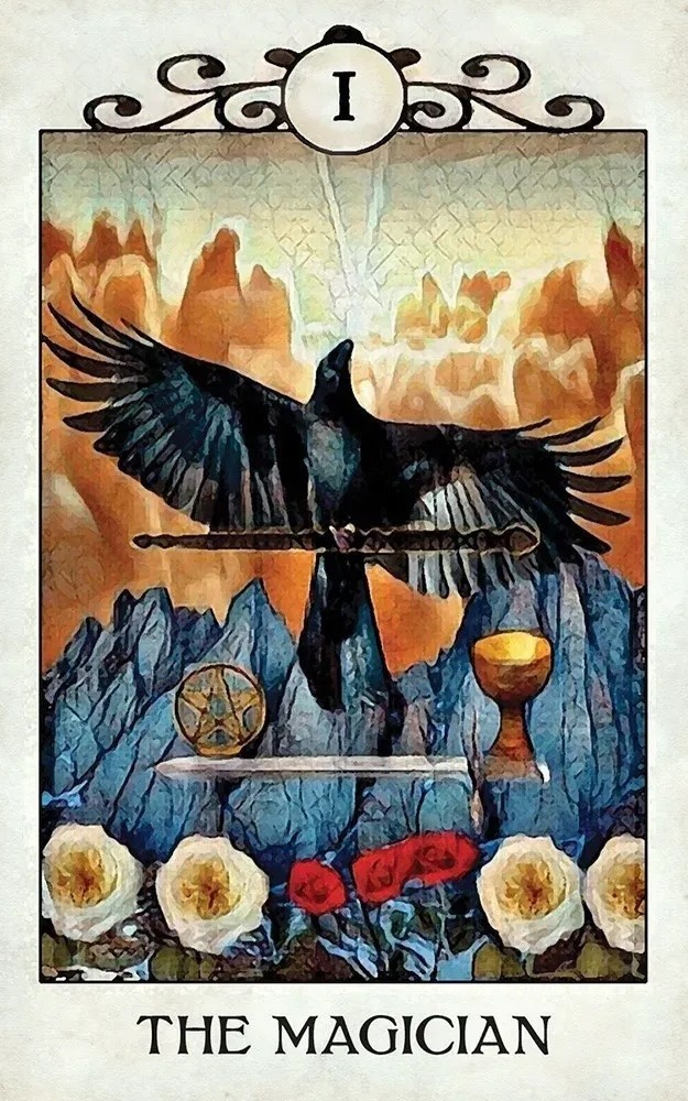 Crow Tarot Card Deck, Boxed Set with Deck and Book!