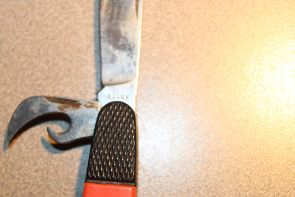 SABRE Campers Knife Japan Multi-Function Pocket Knife 3.75" w/ 4 Tools