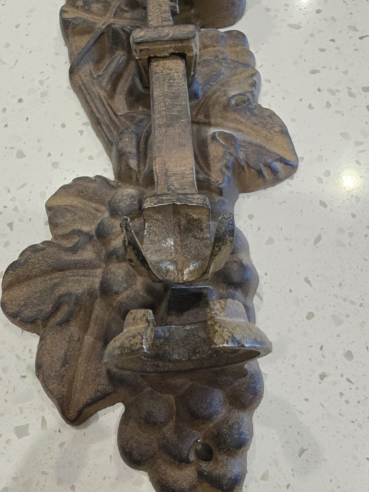 Old Cast Iron Wall Mounted Mechanical Cork Puller - Cool
