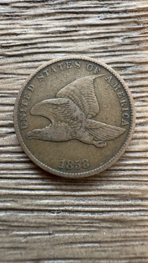 1858 Flying Eagle Penny One Cent Coin