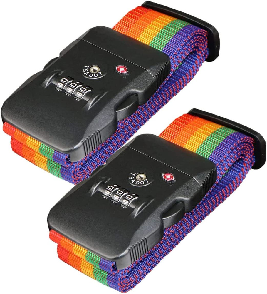 Travel Luggage Strap Adjustable Suitcase Packing Belt with TSA Combination Lock(