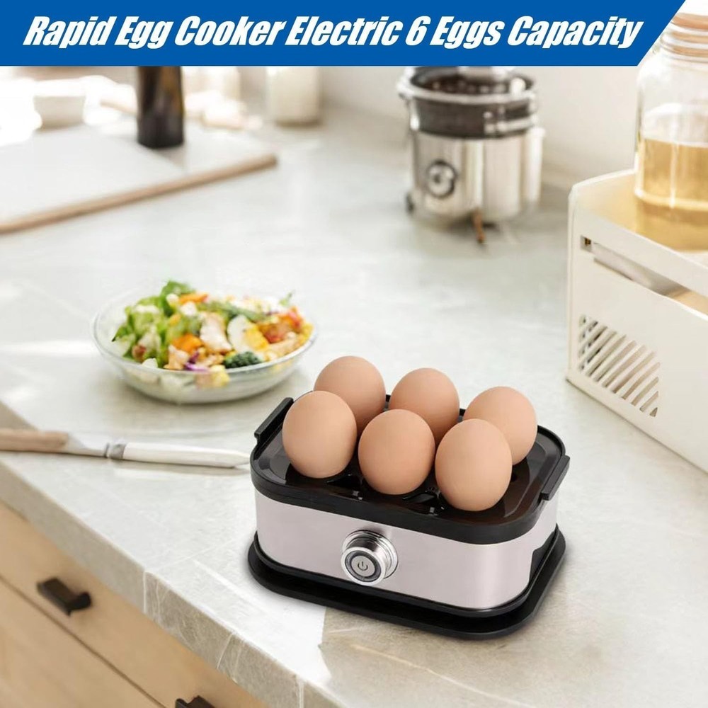 Smart Egg Cooker Multi-Function Rapid Eggs Cooker Electric 6 Egg Capacity Hard
