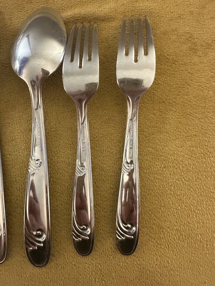Vintage Corningware 18/8 Stainless Dinner & Salad Forks + Spoon