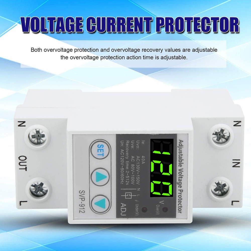 Undervoltage Protector 120VAC Self Recovery Adjustable Voltage Protective Dev...