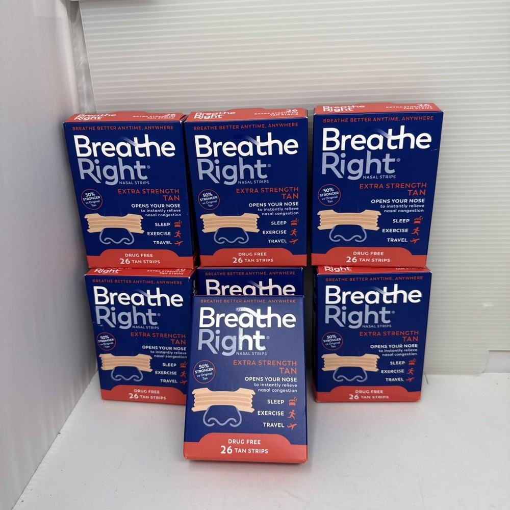 182 BREATHE RIGHT NASAL STRIPS-EXTRA STRENGTH TAN (7x 26 Ct Boxes)