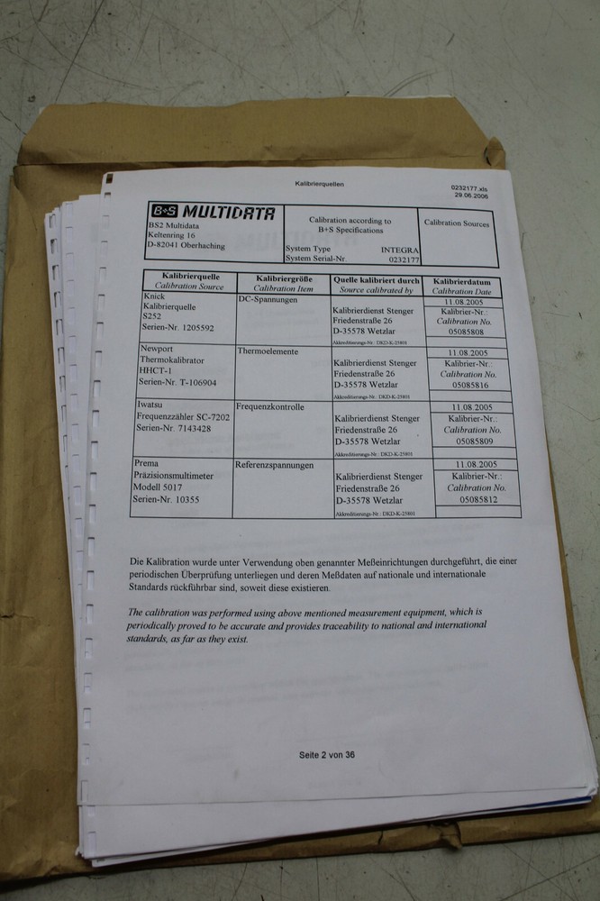 B+S Multidata M3 Integra2 Data Logger Multichannel