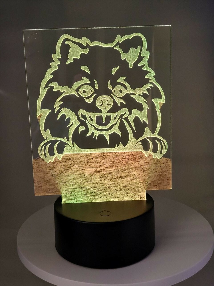 Personalized Custom Dog Breed Light, Night Light. Pomeranian