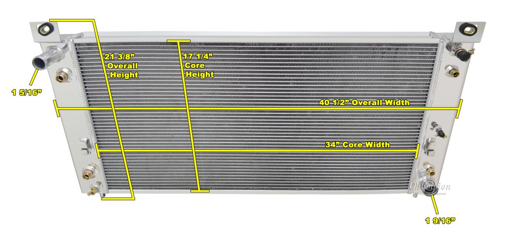 3 Core SubZero Radiator for 2002 - 2013 Cadillac Escalade EXT V8 Engine