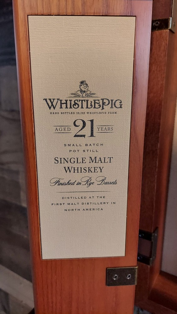 Whistle pig 21 Year The Beholden empty