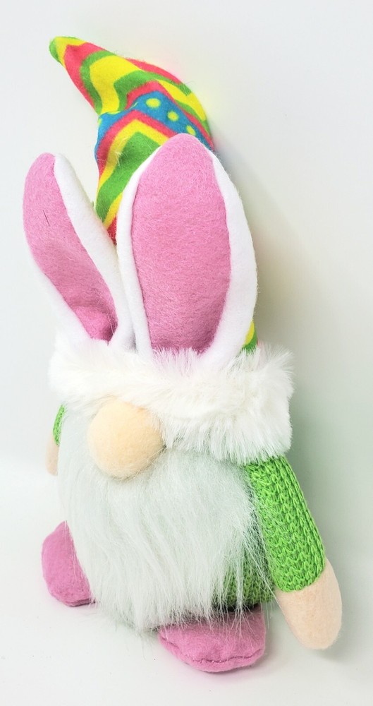 Easter Bunny Gnome w/Green Sweater Adjustable Hat Faceless Beard New