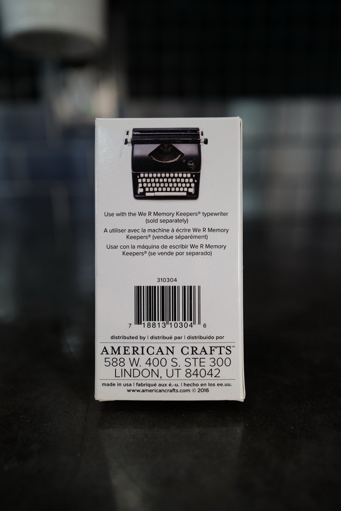 We R Memory Keepers Typecast Replacement Ribbon Pink Black Typewriter 310304