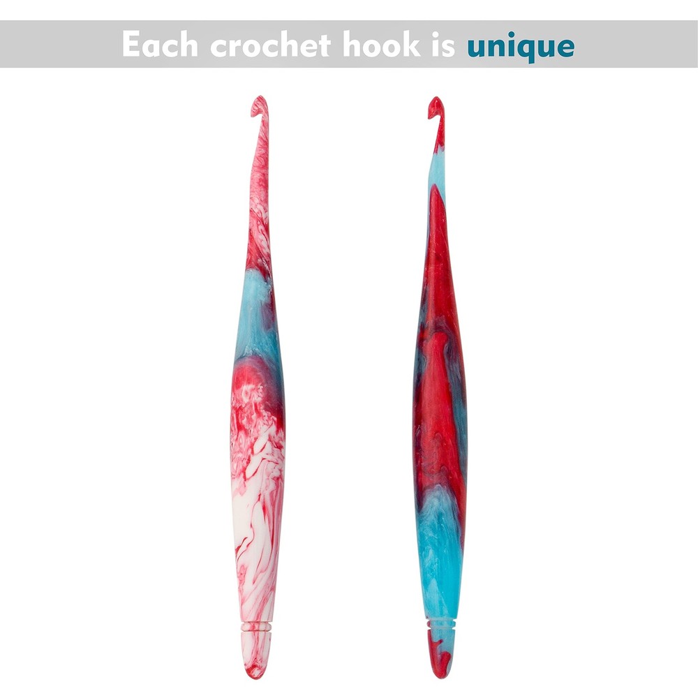 Ommi Ergonomic Handle Crochet Hooks | Handcrafted 7’’ Crochet Hook | Knitting...