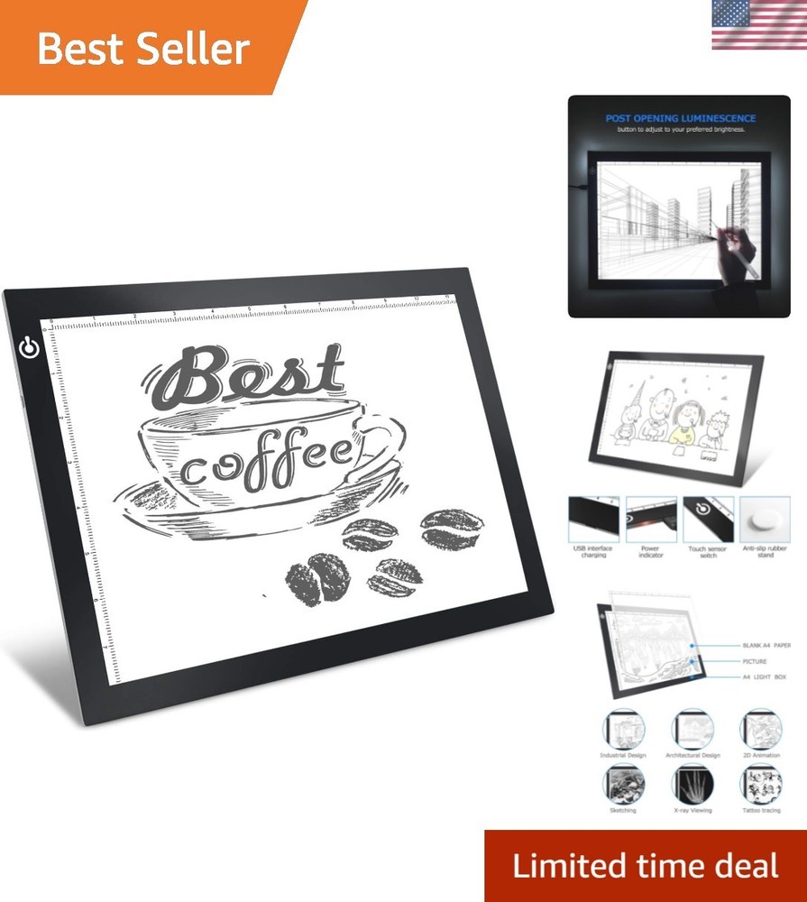 Versatile A4 Dimmable LED Tracing Light Pad - Perfect for Sketching & Stenciling