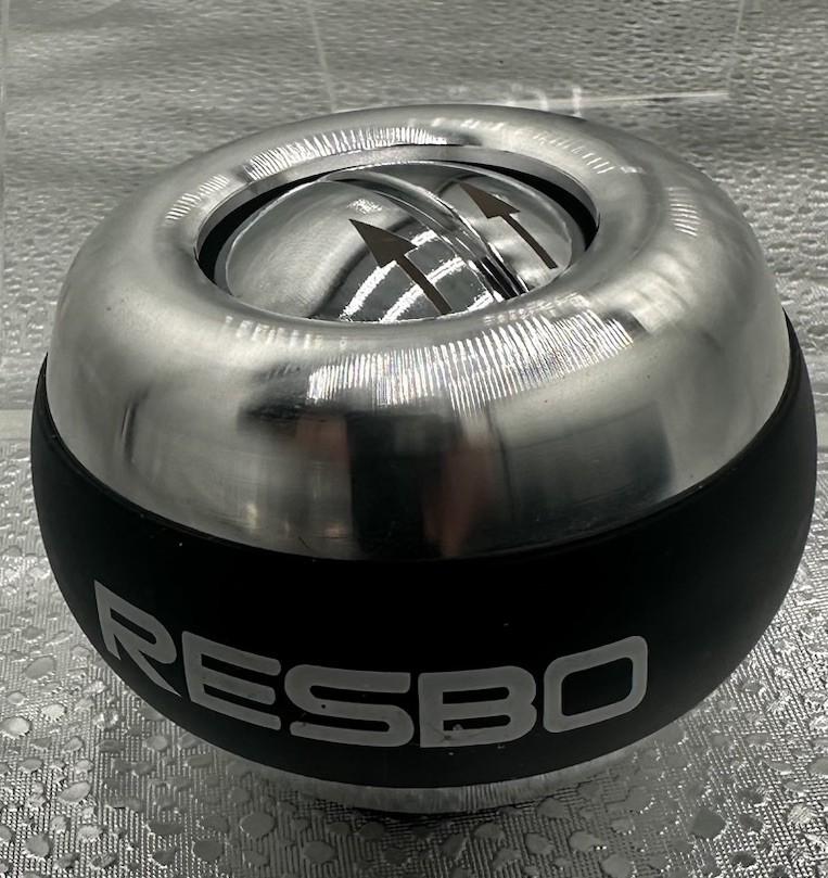 Gyro Ball Hand Exerciser Silver Black
