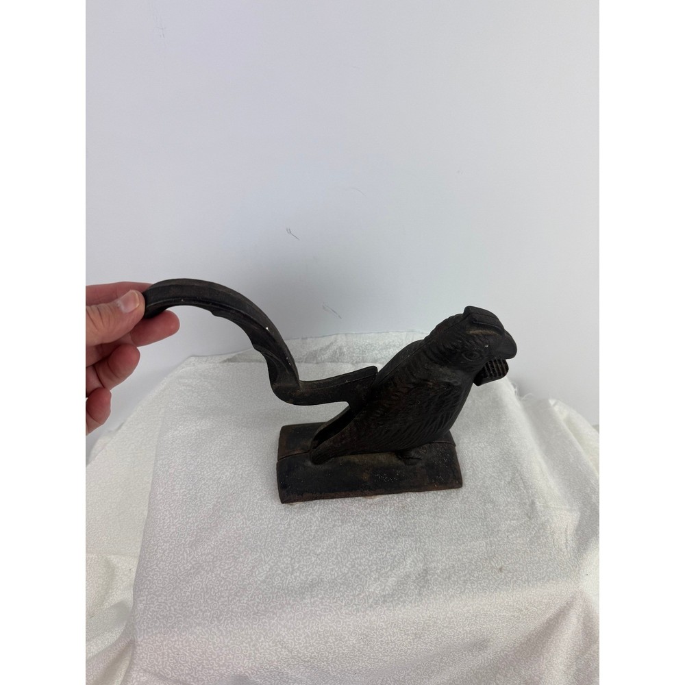 Vintage Cast Iron Squirrel Nutcracker Rustic Farmhouse Kitchen Decor Black